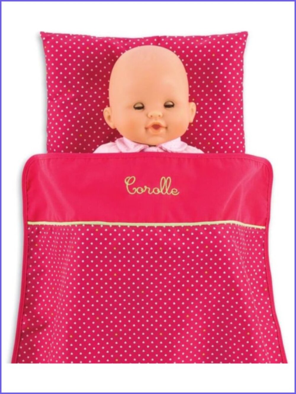 Corolle Cherry Blanket and Pillow Set Doll Accesssory New in Bag
